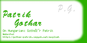 patrik gothar business card